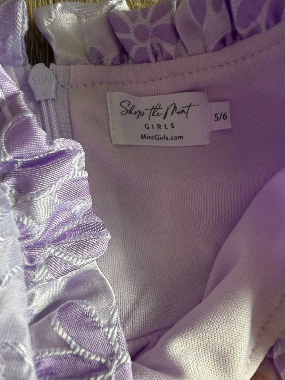 Girls' Lilac Floral Tiered Party Dress